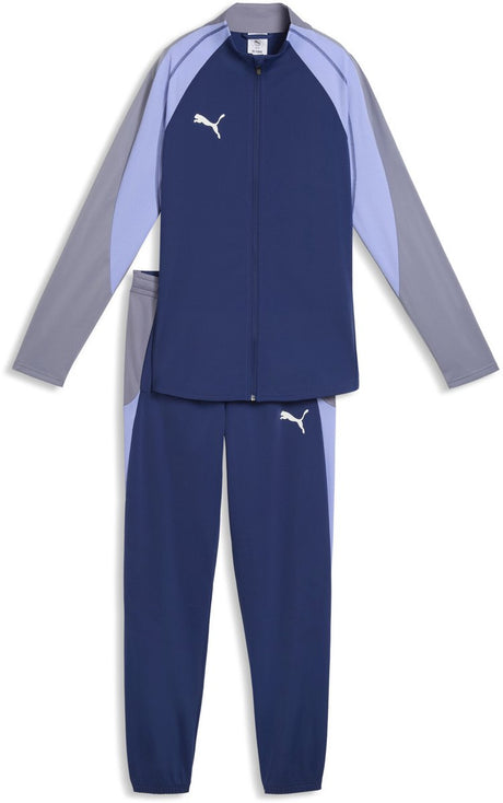 Puma individualblaze tracksuit Damen-Trainingsanzug – blaues Juwel – weiß-intensiver Lavendel