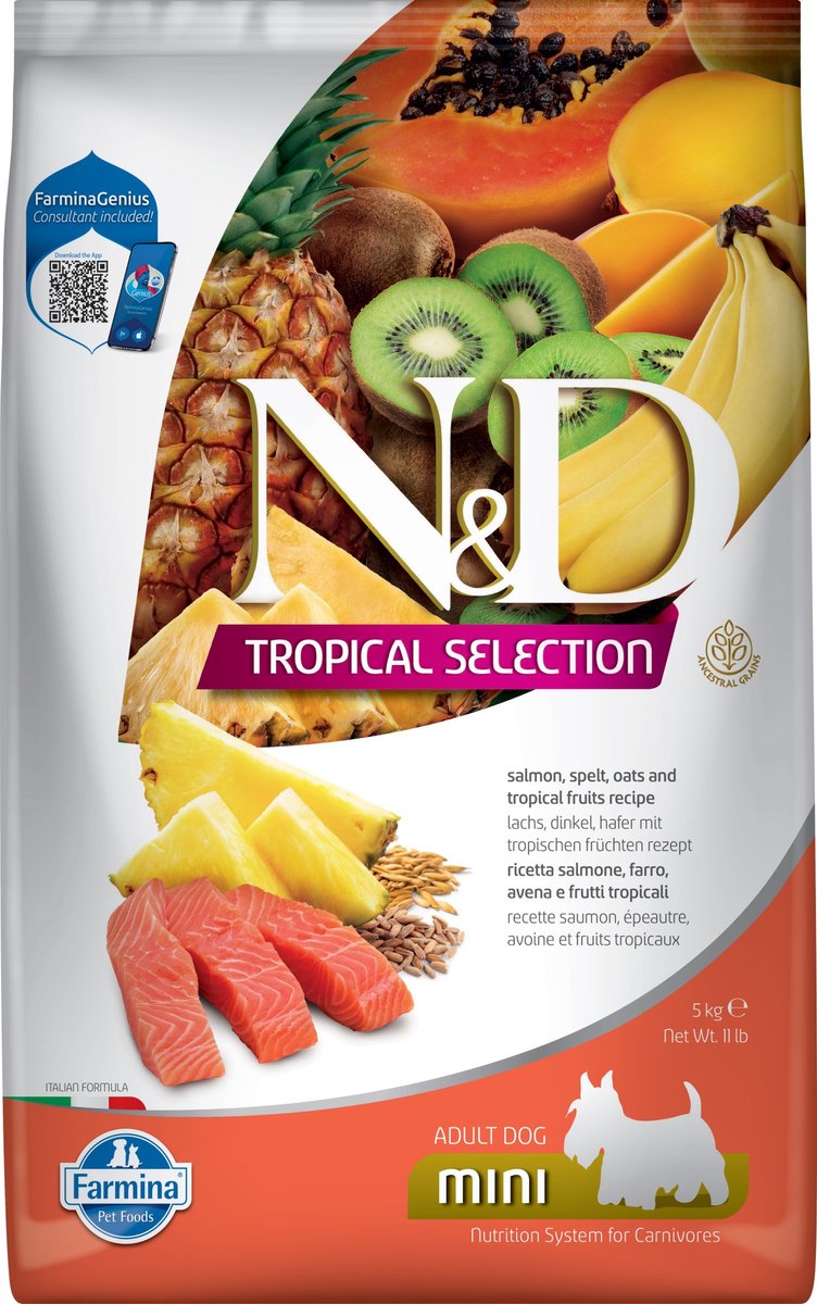 N d tropisches Hundefutter Lachs klein breit 5 kg
