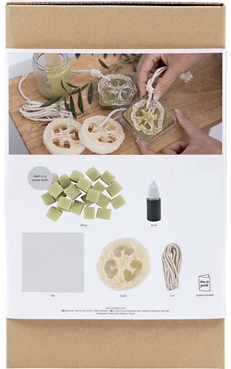 Kreativunternehmen https: www.cchobby.nl hobbyset-soap-making-loofah-olijfgroen-1-doos