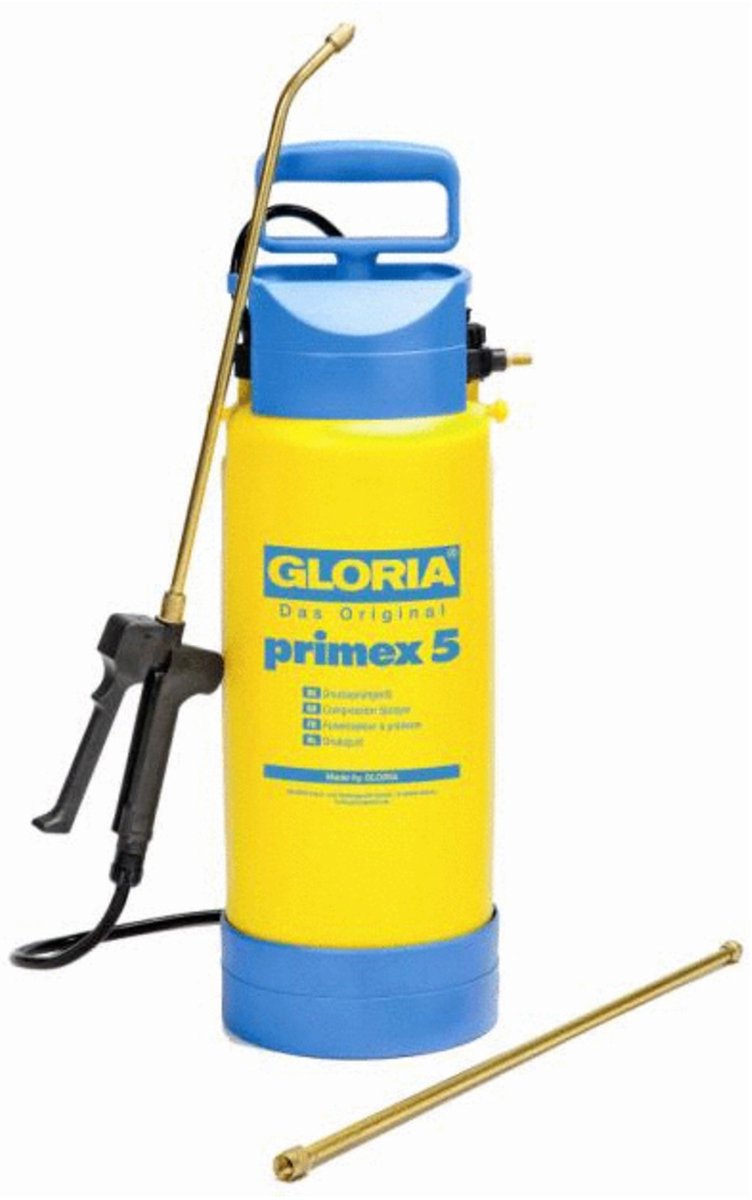 Gloria Drucksprüher Primex 5 – Rucksack-Drucksprüher – 41 x 36 x 55,5 cm, 5 l, gelb, blau, Größe 5