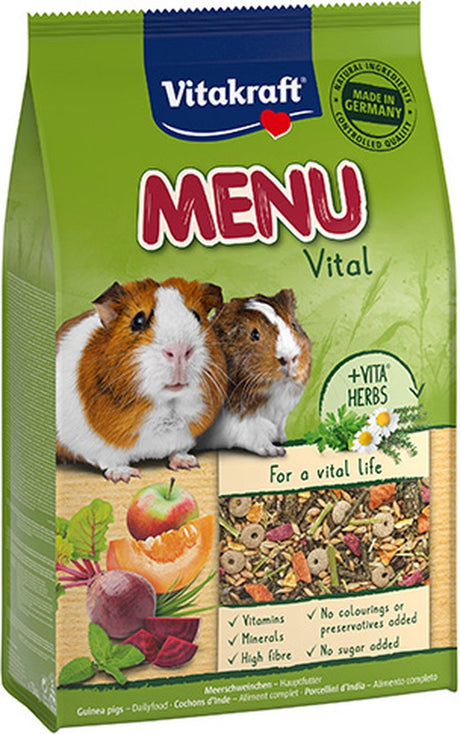 Vitakraft - Menü Vital - Meerschweinchenfutter - Alleinfuttermittel für Meerschweinchen - 3 kg