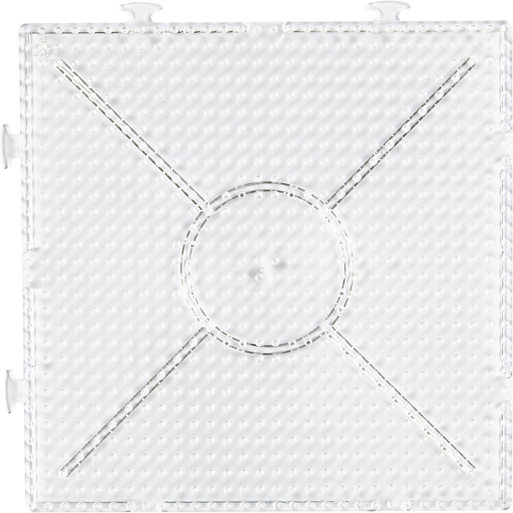 Nabbi-Grundplatte, großes Quadrat, Größe 15x15 cm, mittel, klar, 1 Stück