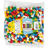 Nabbi-Perlen zum Aufbügeln, Größe 10 x 10 mm, Lochgröße 5,5 mm, Jumbo, Standardfarben, 1000 Teile, 1 Box