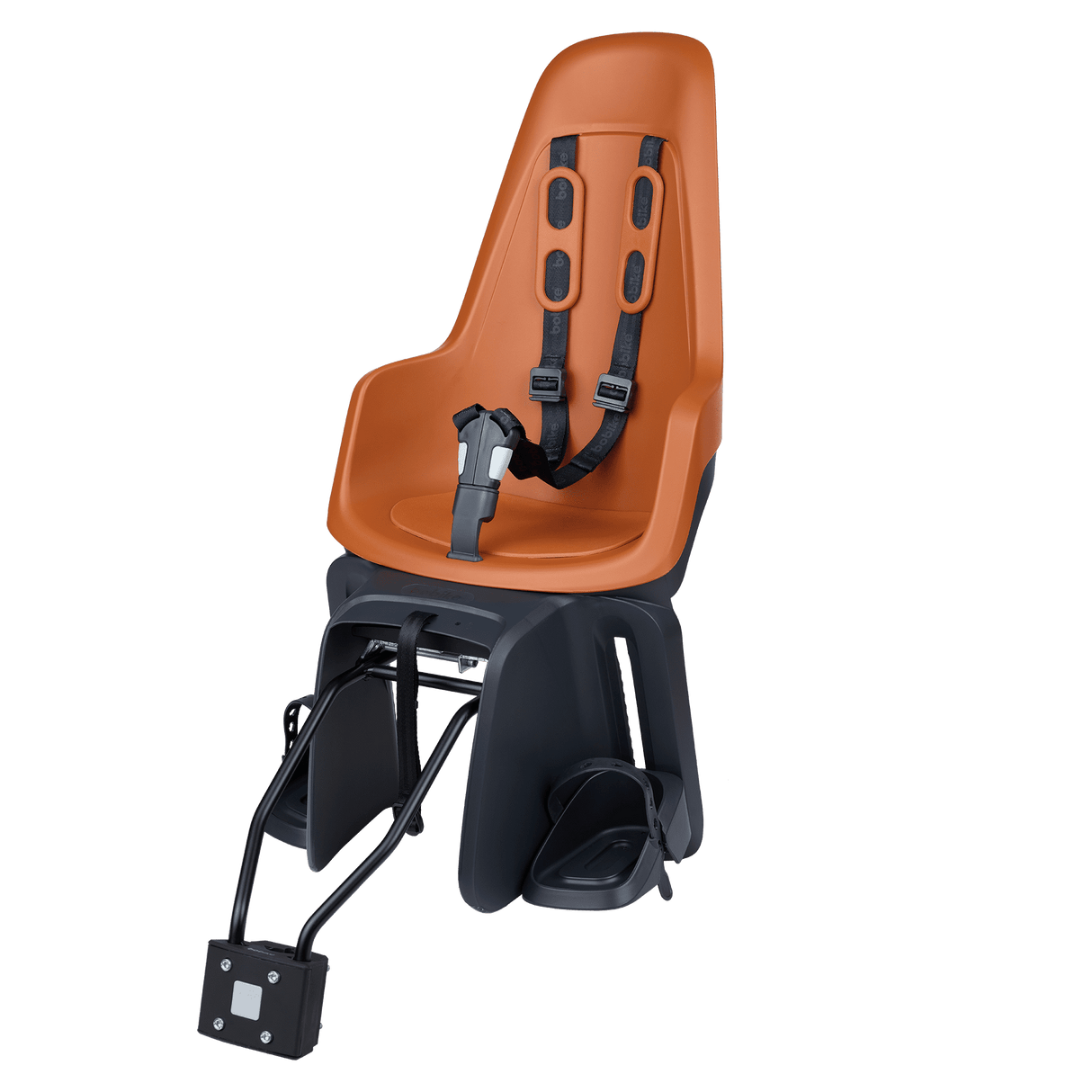 Bobike child seat behind One Maxi 1p EB-D with frame and carrier confirmation- Chocolate Brown