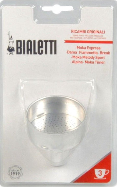 Bialetti Blister-Trichterfilter 3t neu Moka-Dama-Happy-Break-Fiamet-Junior Alu