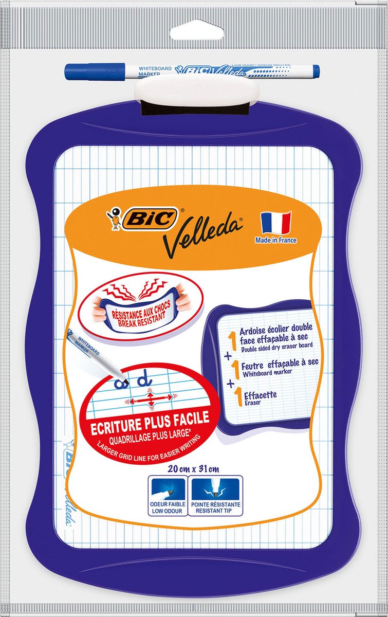 BIC Velleda Whiteboard mit Wischleiter und Marker