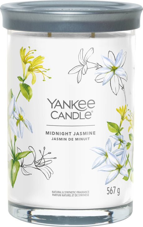 Yankee Candle – Midnight Jasmine große Duftkerze im Glas – 100 Brennstunden – zwei Dochte