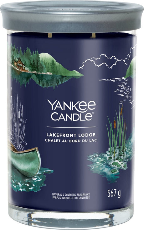 Yankee Candle – Lakefront Lodge Duftkerze im großen Glas – 100 Brennstunden – zwei Dochte