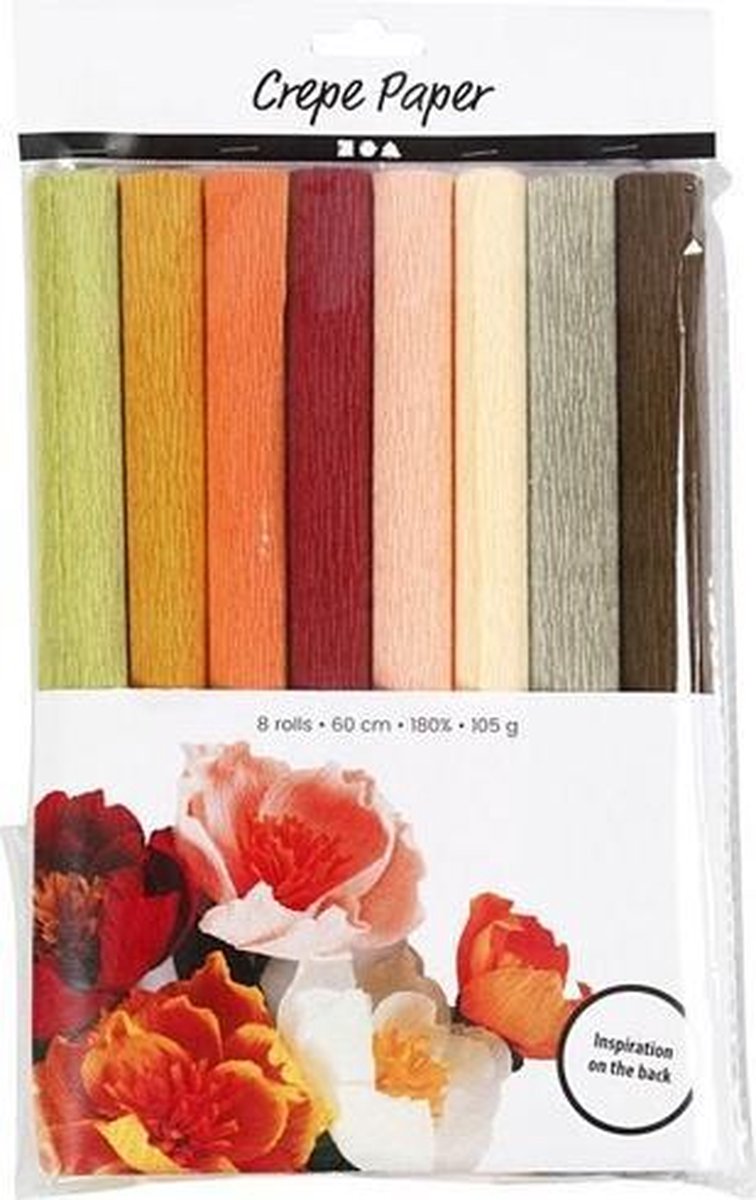 Creativ Company Krepppapier warme Töne 8 Stück 25x60 cm