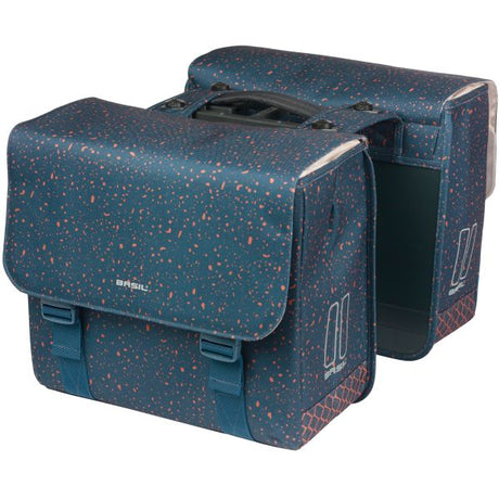 Basil Doppel-Fahrradtasche Flair Mik 35 Liter 15 x 35 x 31 cm (2x) – Marineblau