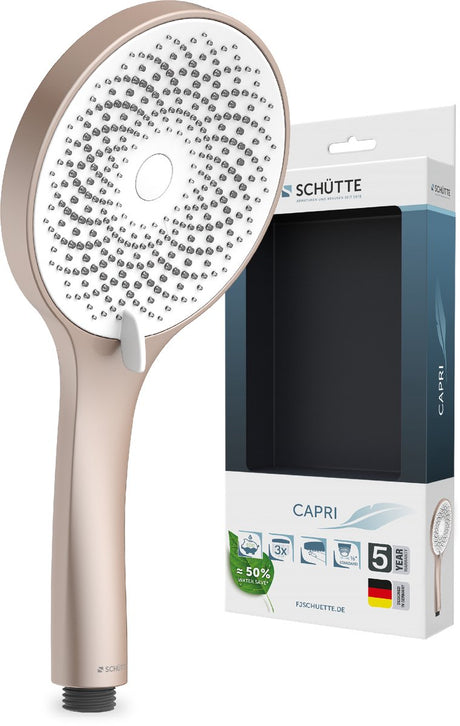 Schütte Capri Handbrause - Runder Duschkopf - Rosé mattweiß