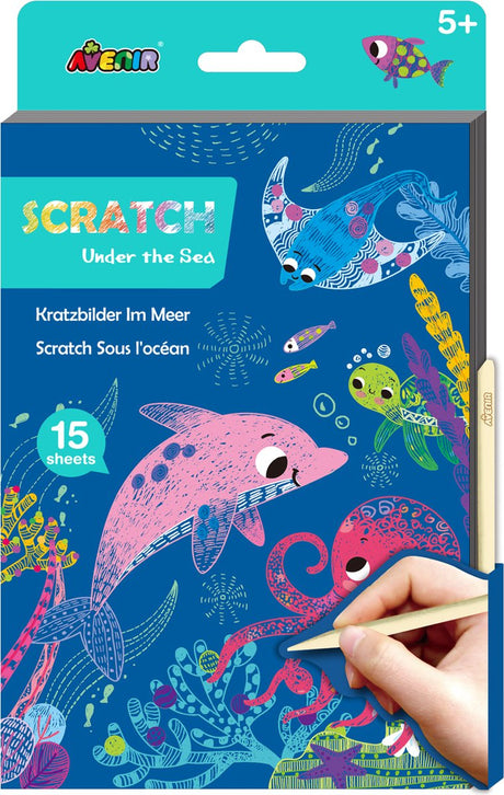 Avenir Rubbelbuch A5 – Meeresleben – 15 Seiten – kreatives Spielen – 5+