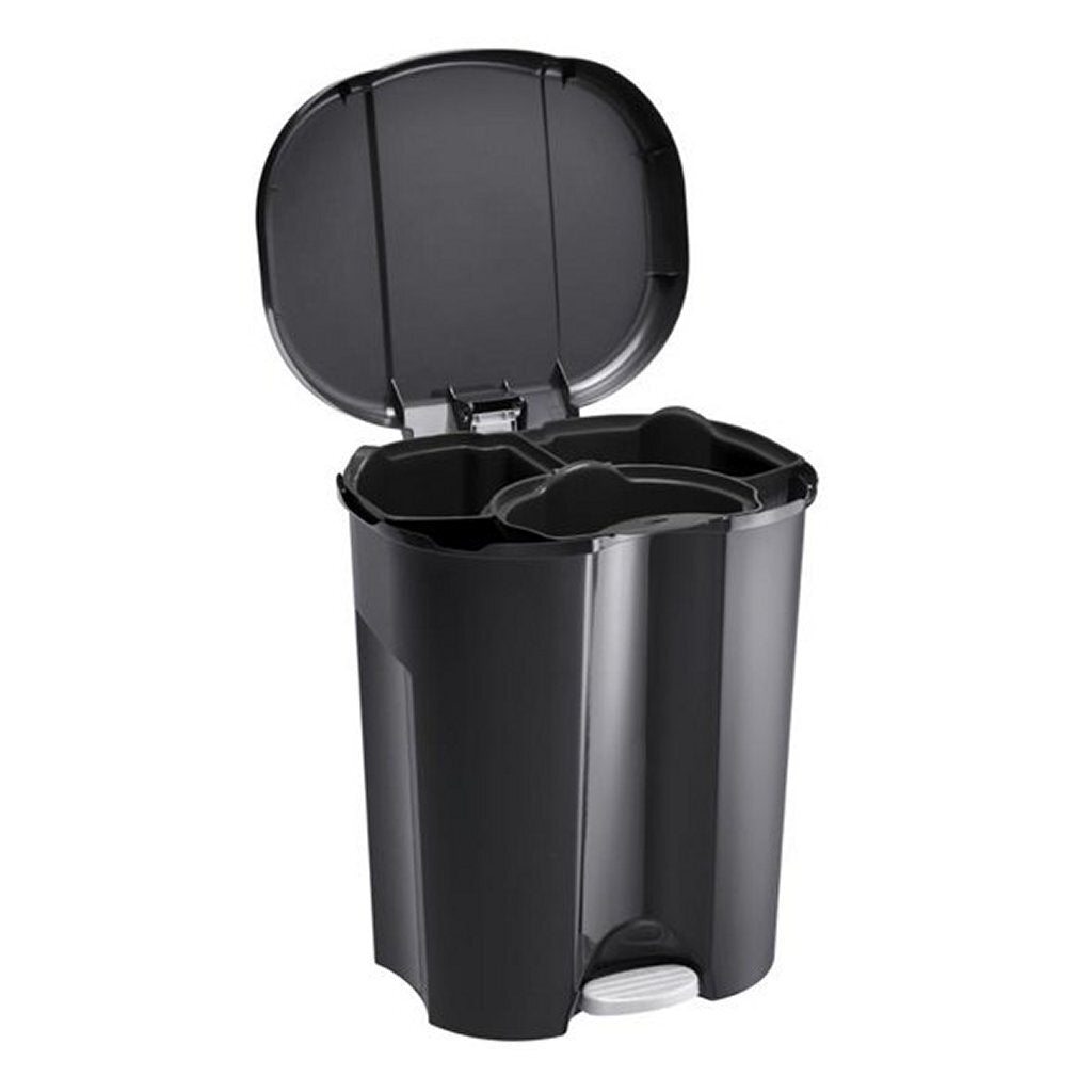 Rotho Trio Abfallbehälter 10l + 2x15l schwarz