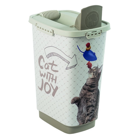 Rotho rotho cody cat pet food container 25l cappuccino zand