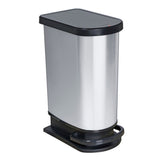 Rotho Paso Treteimer 50l Silbermetallic