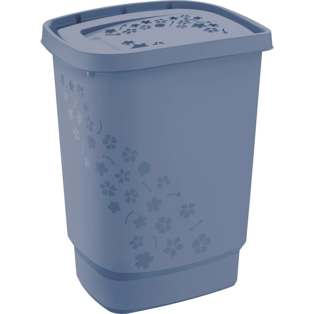 Rotho Blumen Wäschesammler 44,7x34,7x60,5 cm 55l Horizontblau