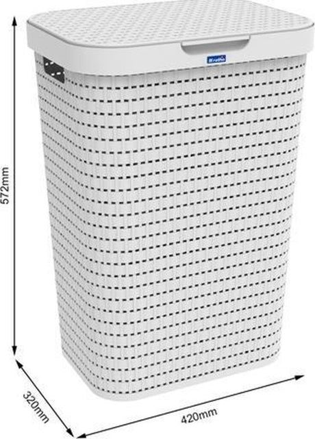 Rotho Country Wäschesammler 55l weiß