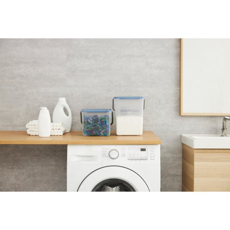 Rotho Waschpulverbox 4,5l Horizontblau transparent