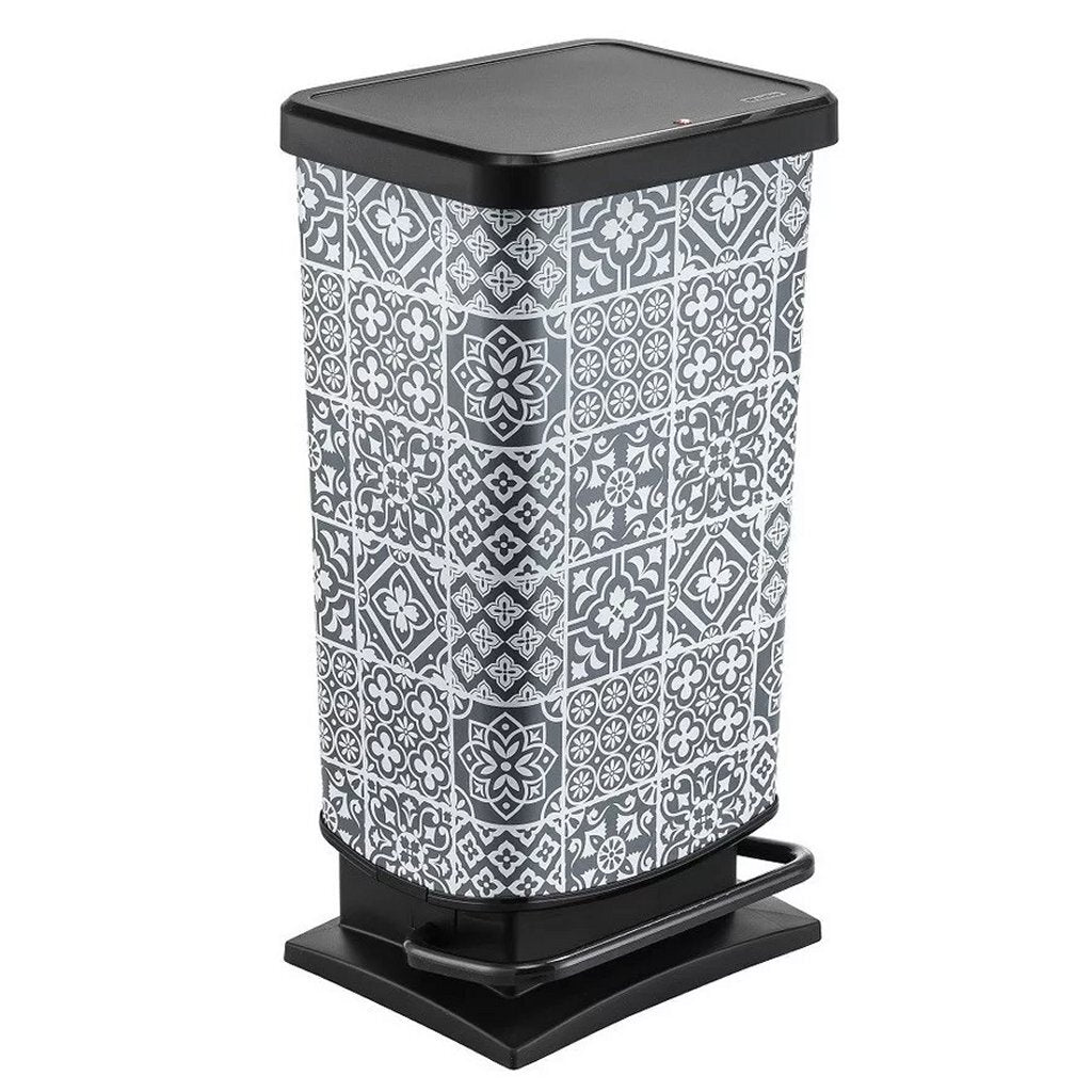 Rotho Paso Treteimer Tiles 40l grau schwarz