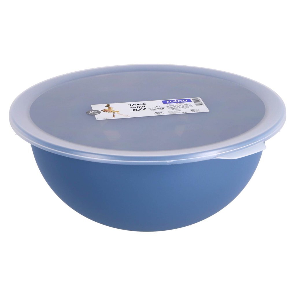 Rotho Schüssel mit Deckel 4,8 l Horizontblau | 2 Stk