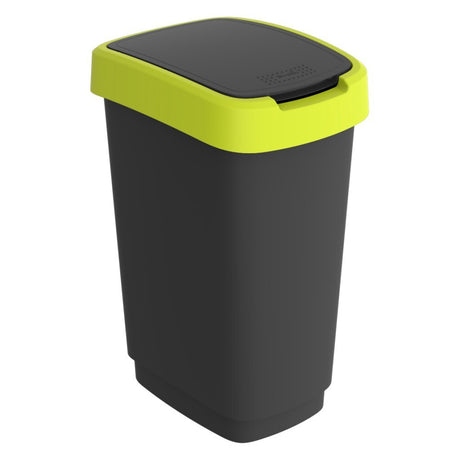 Rotho Twist Abfallbehälter 25l Limette Anthrazit