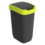 Rotho Twist Abfallbehälter 25l Limette Anthrazit