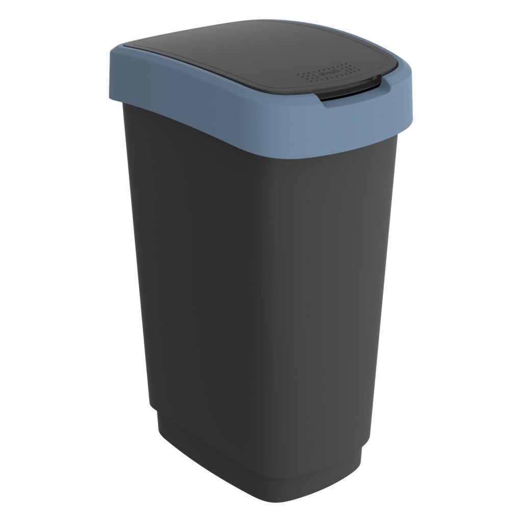 Rotho Twist Abfallbehälter 50l Horizontblau Anthrazit