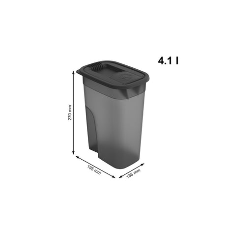 Rotho Flo Tierfutterbehälter 4,1l anthrazit transparent