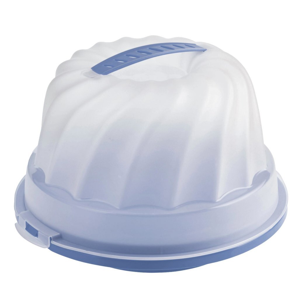 Rotho Gugelhupf Frischkuchendose Turban Horizont blau transparent