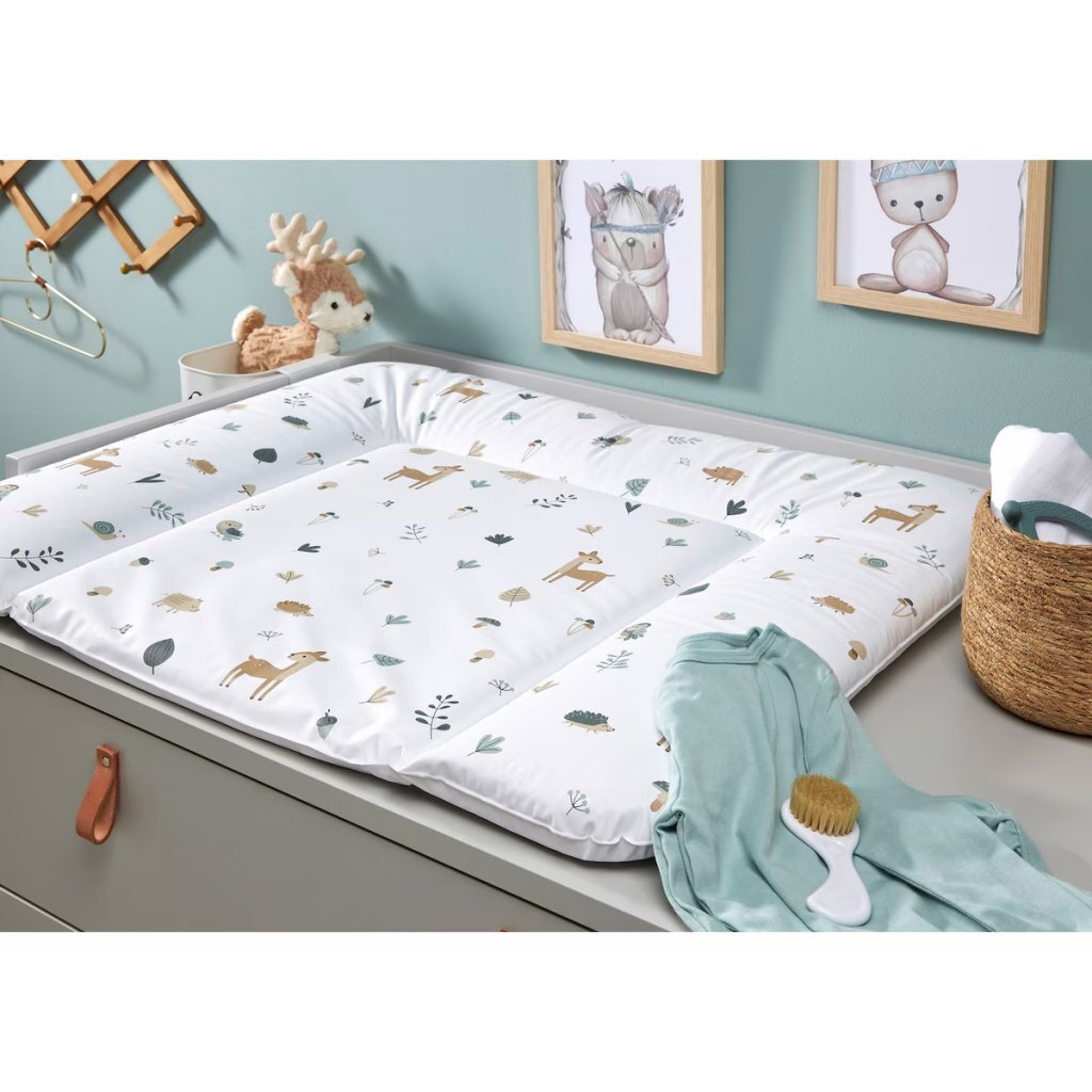 Rotho Wickelauflage Waldtiere 85x72 cm weiß