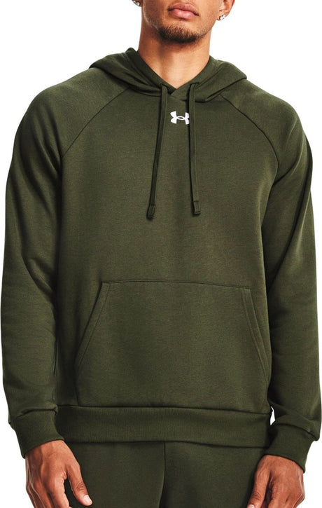 Under Armour ua Rival Fleece Hoodie Herren Sportpullover – Grün – Weiß