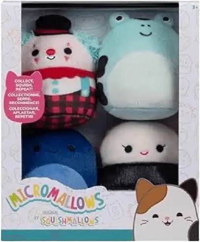 Squishmallows Micromallows Original Plüsch-Kuscheltier (4 Stück) 6 cm