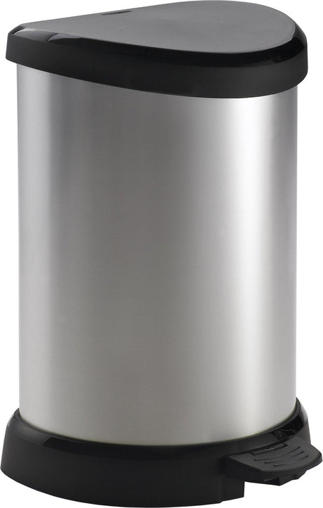 Curver Decobin Abfallbehälter – 15 l – Metall – recycelter Kunststoff
