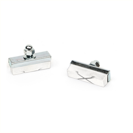 Elvedes Bremsbeläge für Bremssattelfelgen, X-Groove-Design, weiße Mischung pro Paar