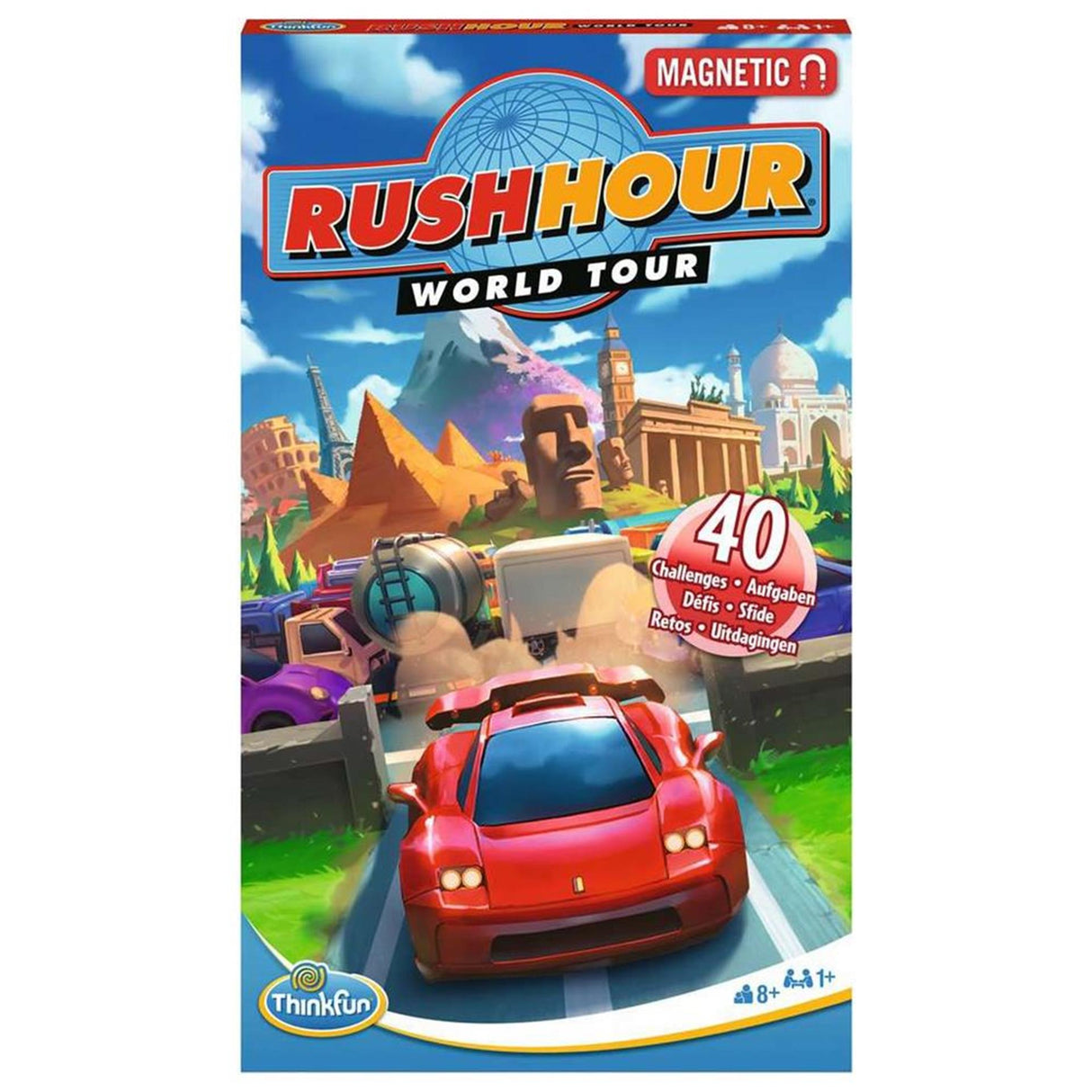 Ravensburger Denkspiel „Thinkfun Rush Hour World Tour“.