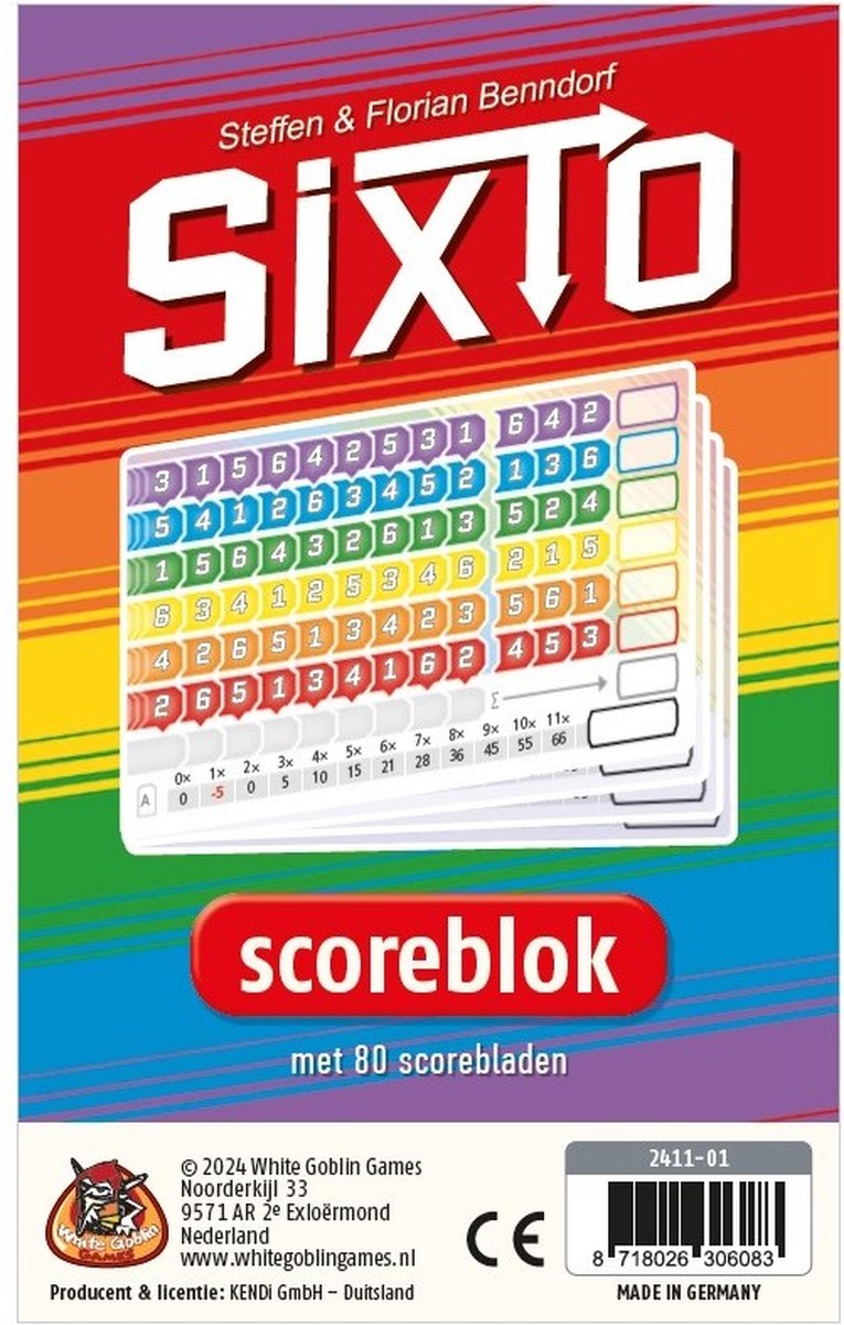 White Goblin-Spiele Sixto-Blöcke – Punkteblock