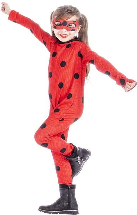 Rubine – klassisches Miraculous-Marienkäfer-Kostüm (5–6 Jahre)