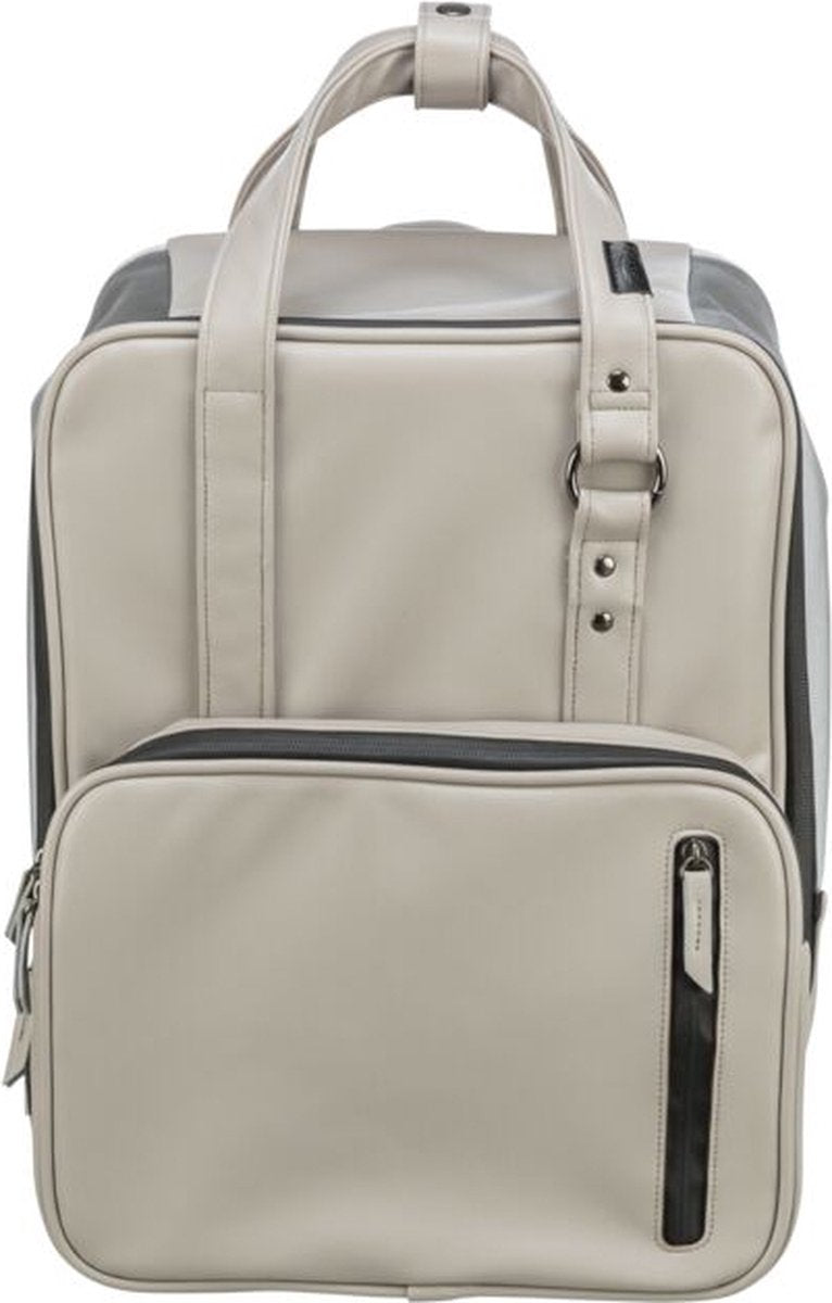 Trixie Hundetasche Rucksack City-Style Kunstleder hellgrau