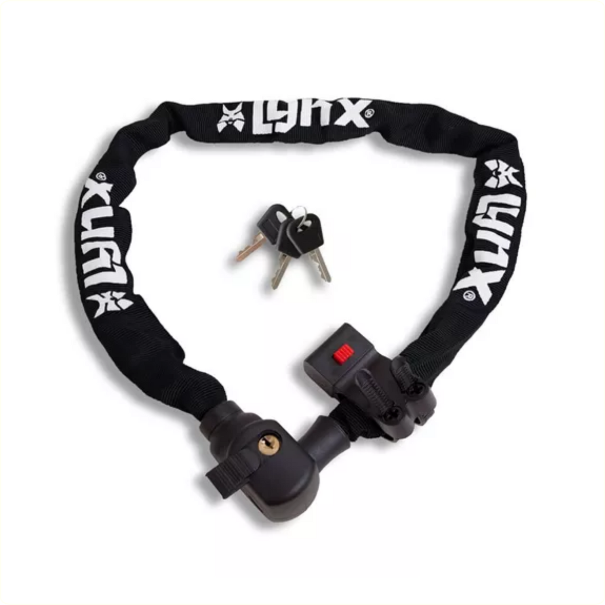 Chain lock 5.5x100cm, black with holder incl 3 keys