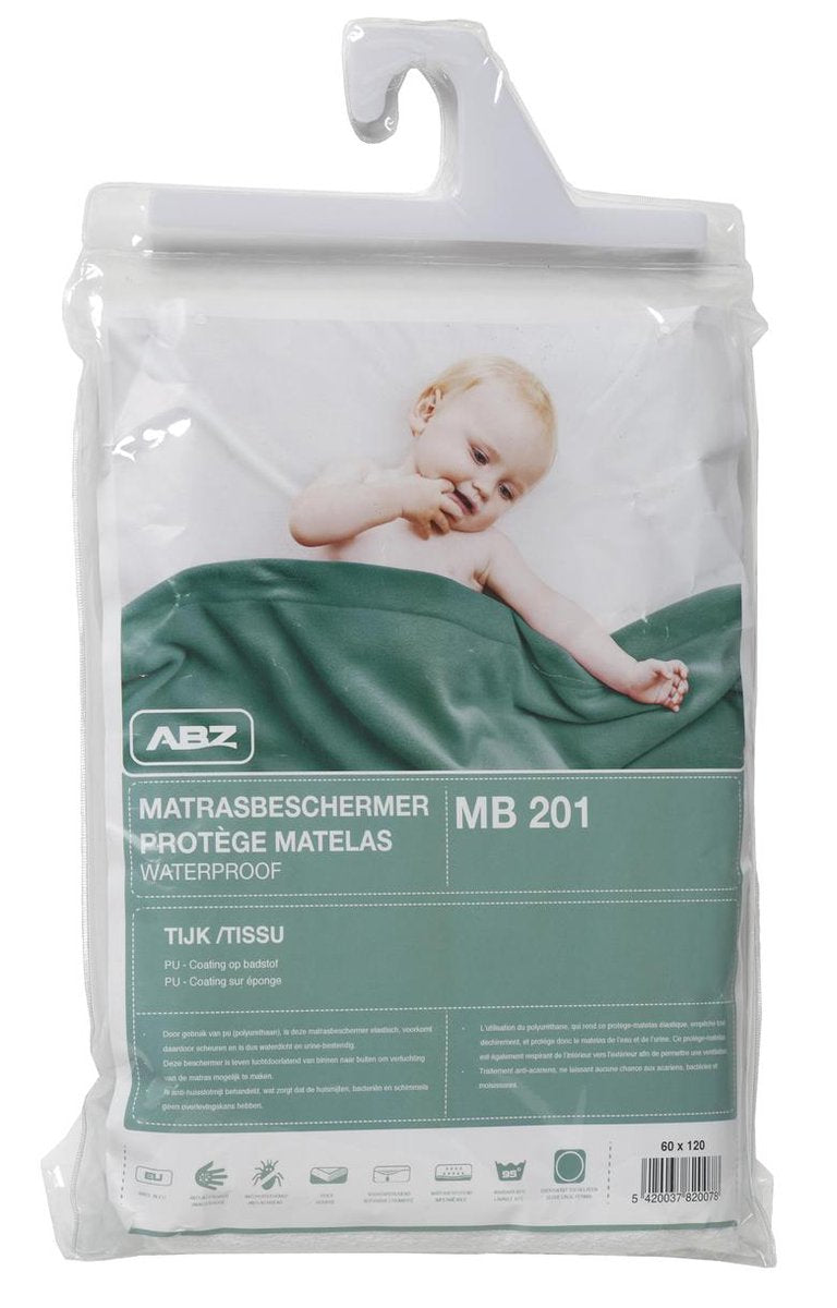 Abz wasserdichtes Spannbettlaken 70x140 cm - weiß