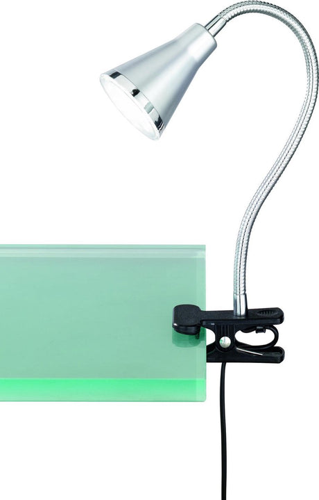 Rl Live Your Light Reality Arras - Klemmleuchte - Titan - inkl. 1x smd 4w - Schnurschalter - flexibel - Klemmlampe