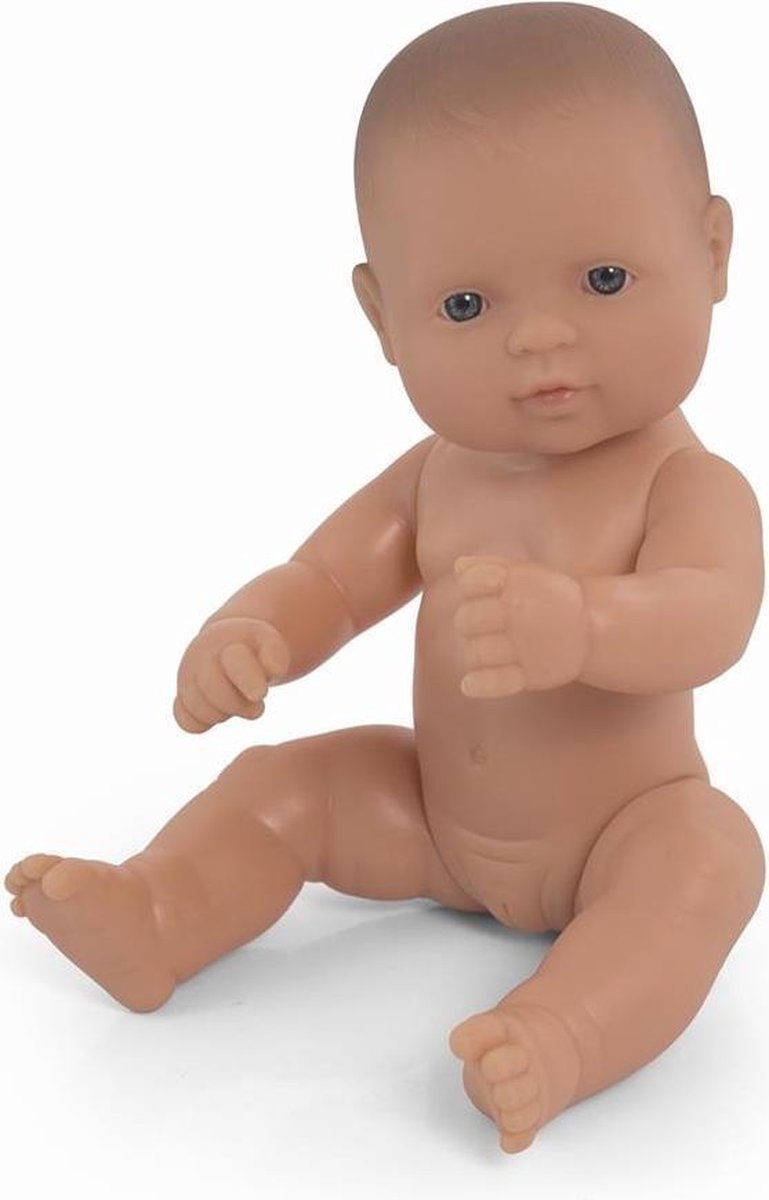 Miniland Babypuppe – Europäisches Mädchen 32 cm – mit Vanilleduft – wasserfest – 10 Monate