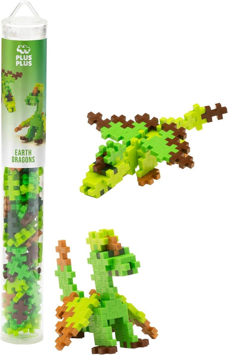 Plus-Plus Erddrachen Drachen – 100-teiliges Bauset – 4376 – Bauspielzeug – Konstruktionsspielzeug – Set mit Bausteinen – ab 5 Jahren
