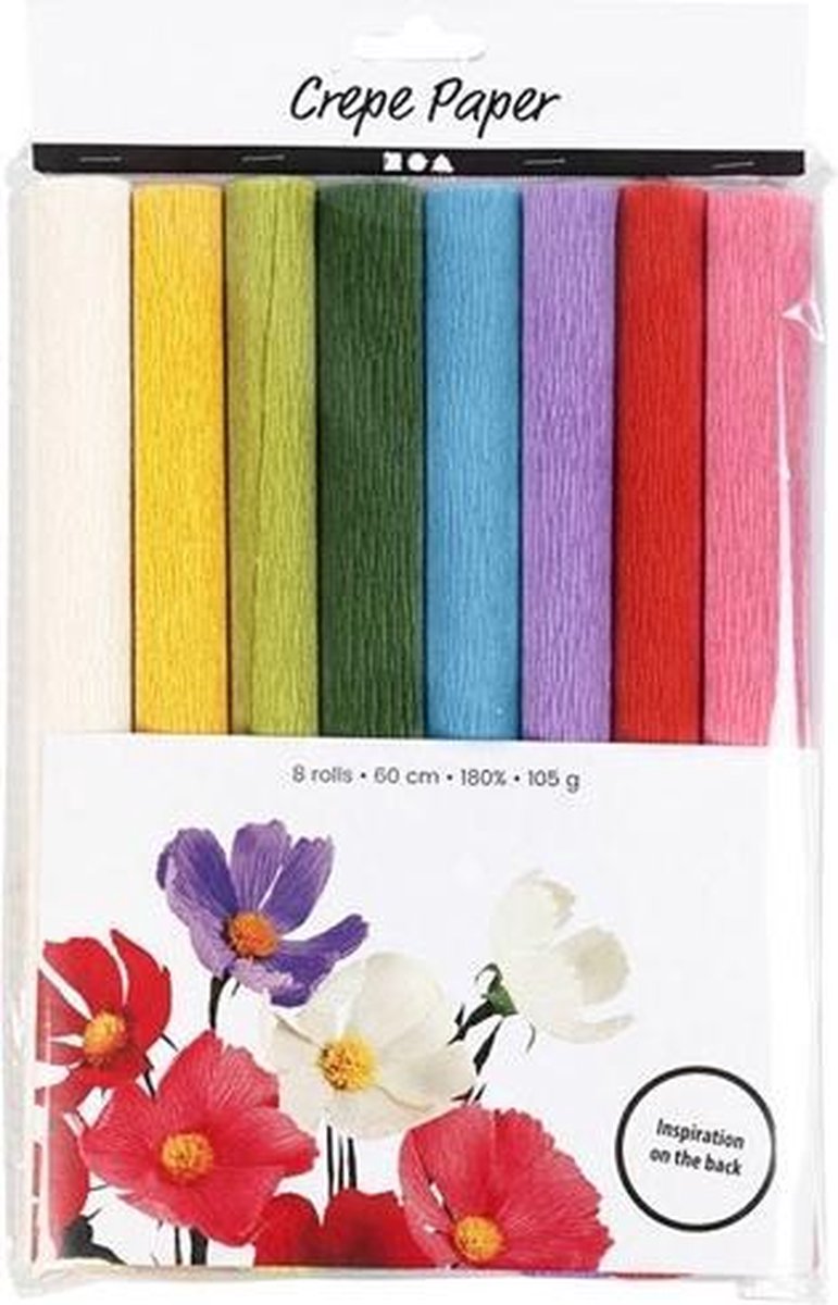Creativ Company Krepppapier Grundtöne 8 Stück 25x60 cm