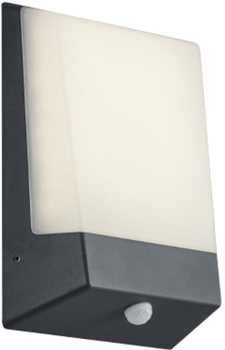 Trio Kasai - Wandleuchte - Anthrazit - inkl. 1x SMD 9W - Außenbeleuchtung - IP65 - Bewegungssensor - Dämmerungsschalter