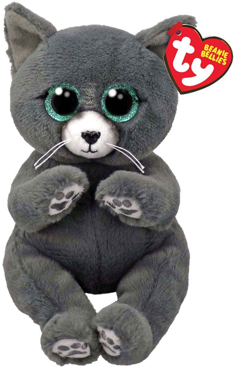 Ty Beanie Babies Bellies Binx Katze blau, 15cm