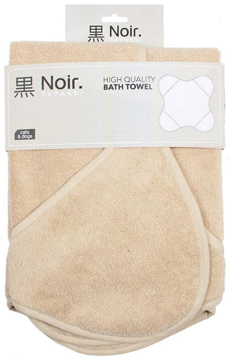 Noir. Noir Japandi – Badetuch für Hunde – Beige – saugfähig – maschinenwaschbar