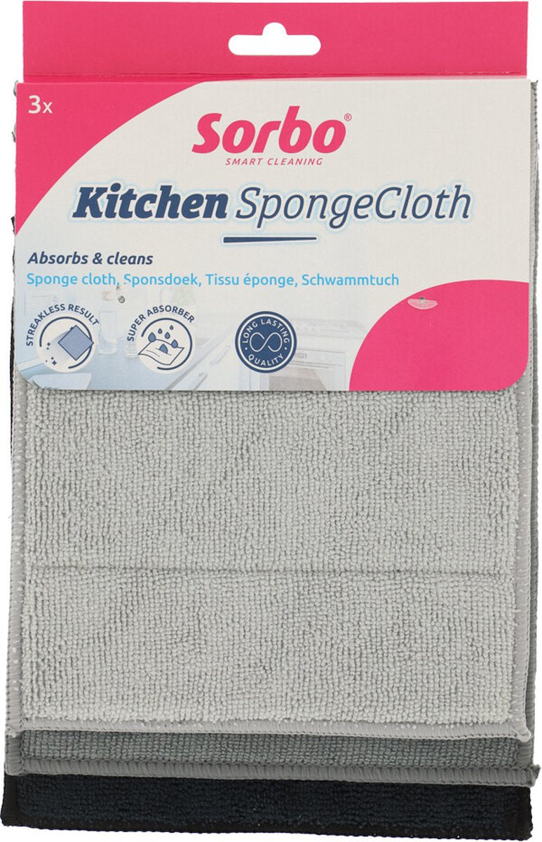 Sorbo Mikrofaser-Schwammtuch-Set, 3-teilig
