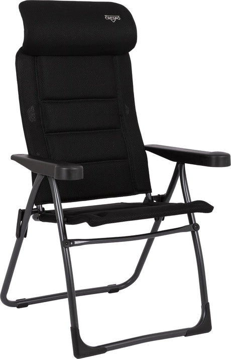 Crespo – Liegestuhl – XS – AP 215 – Air-Deluxe – kompakt – Schwarz