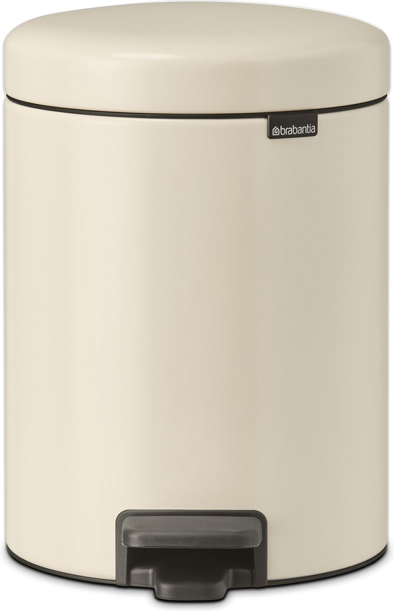 Brabantia Newicon Abfallbehälter – 5 Liter – Badezimmer – sanftes Beige